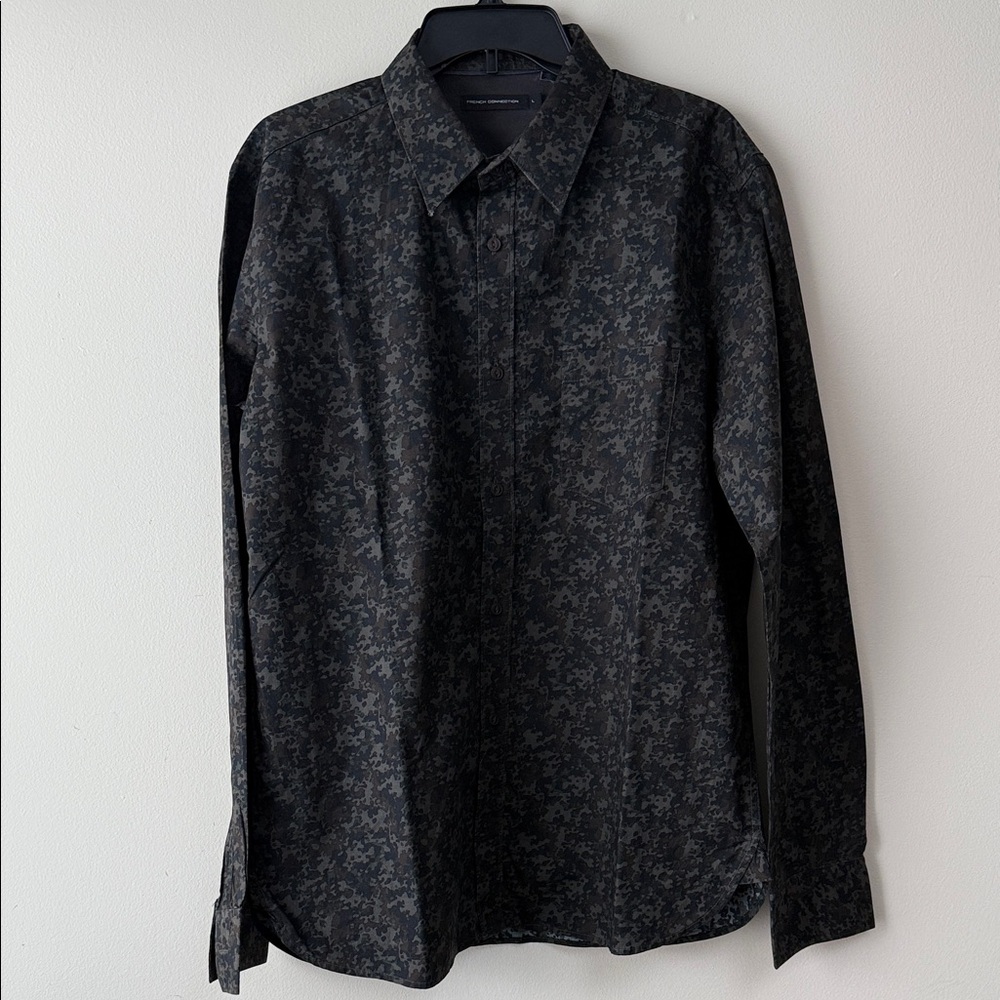 French Connection Black Floral Pattern Shirt